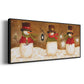 Top Hat Snowmen - Floater Framed Canvas Print