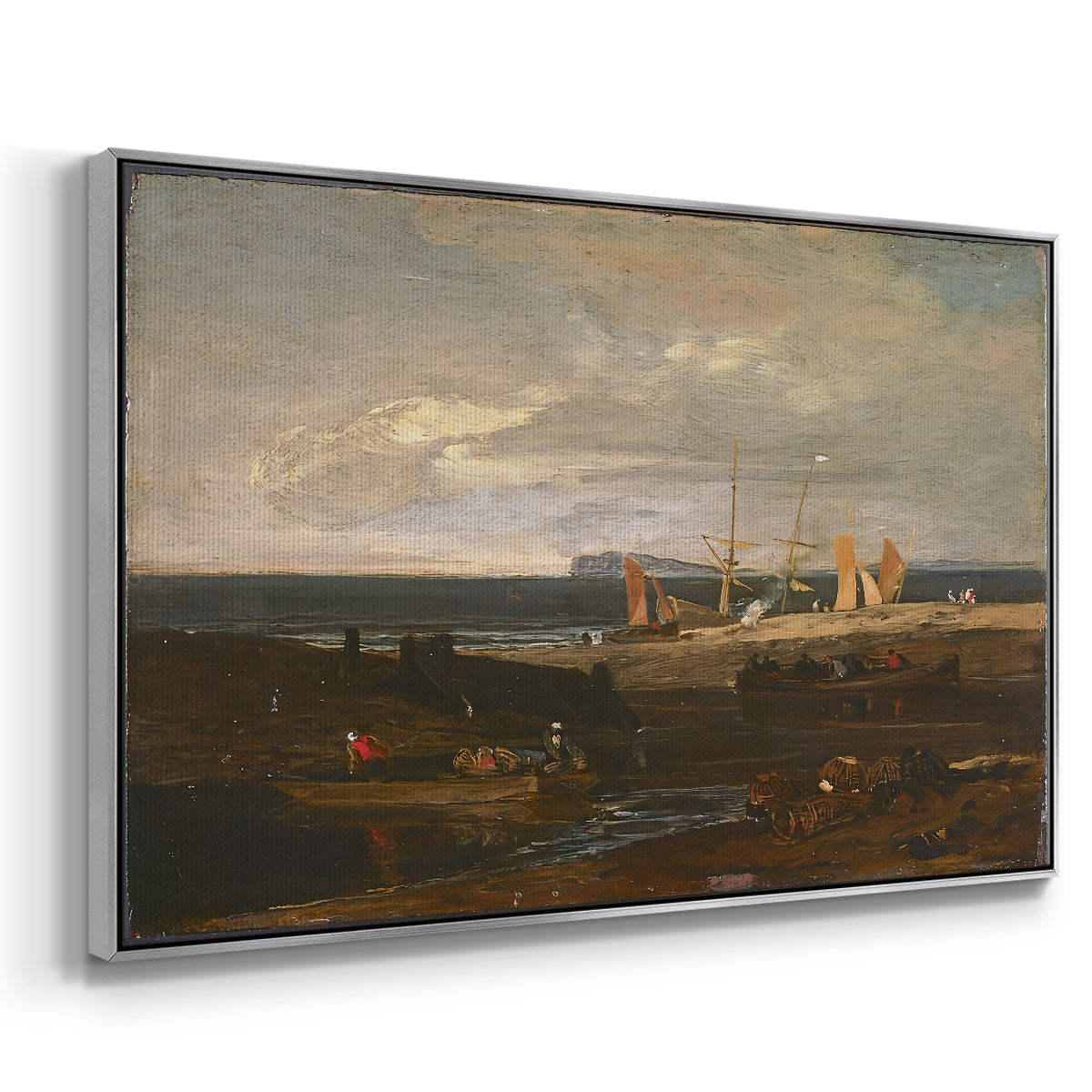 A Scene on the English Coast, c. 1798 - Floater Framed Canvas Print