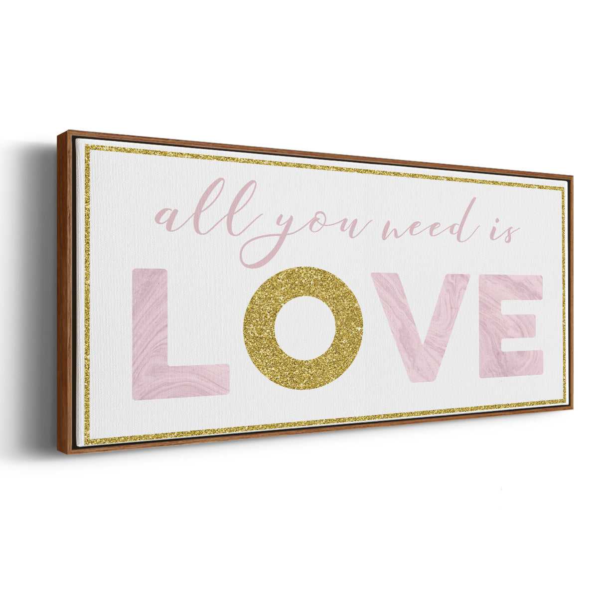 All You Need is Love - Floater Framed Canvas Print