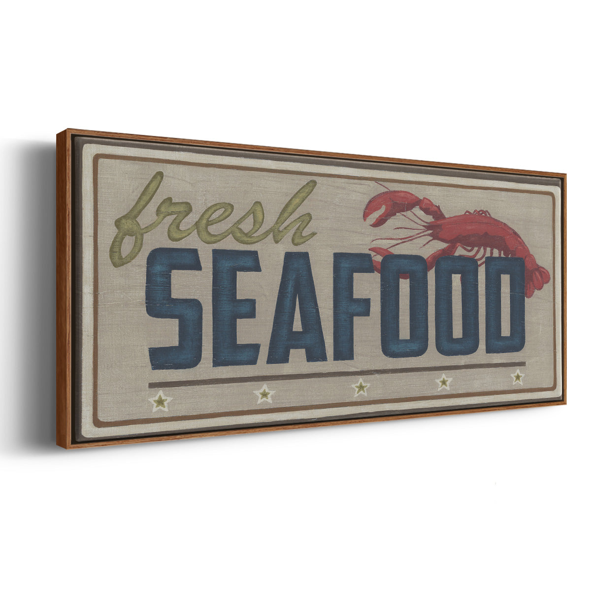 Shoreline Signs I - Floater Framed Canvas Print