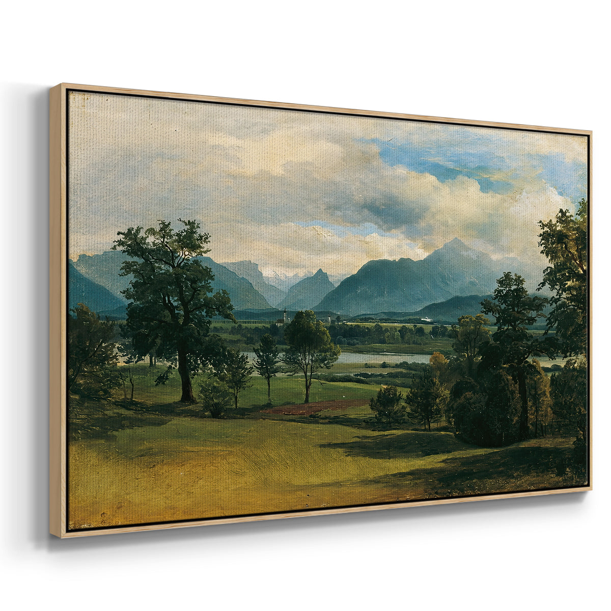 View of Liefering, 1830 - Floater Framed Canvas Print