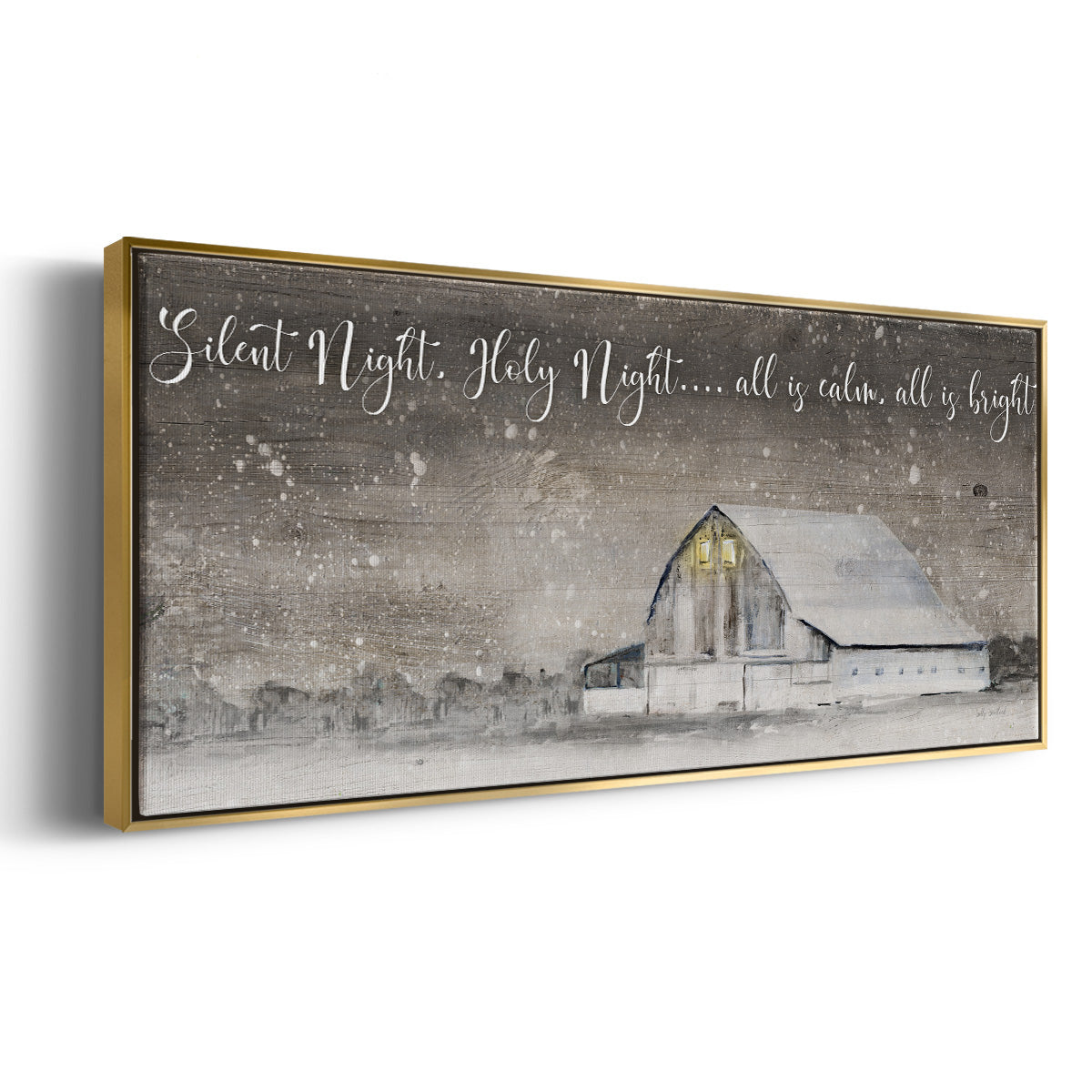 Silent Night - Floater Framed Canvas Print