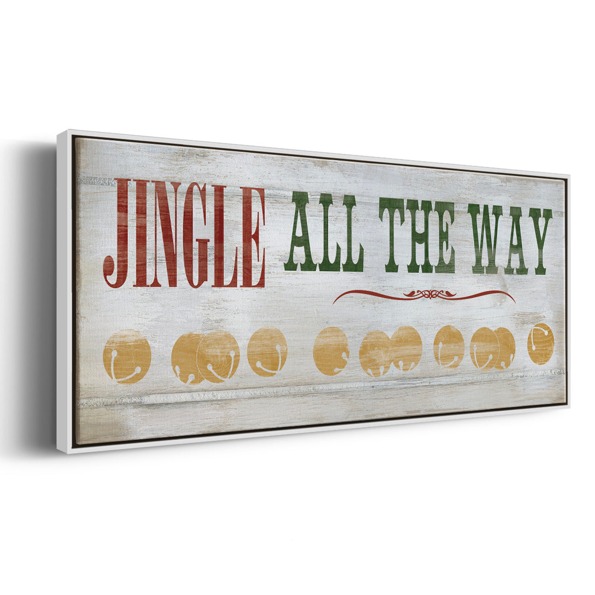 Jingle All the Way - Floater Framed Canvas Print