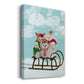 Christmas Christmas Owl Sled - Gallery Wrapped Canvas