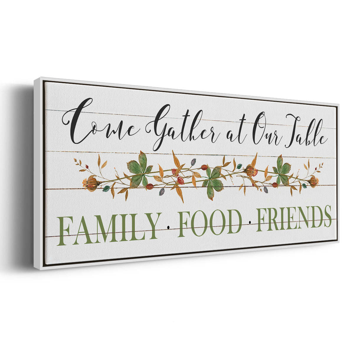 Feeding Friends I - Floater Framed Canvas Print