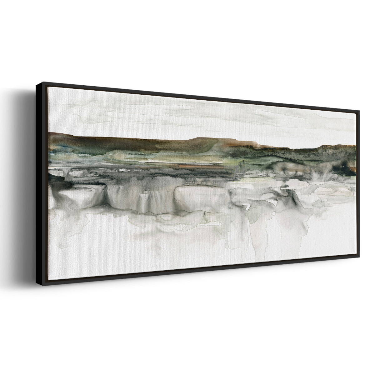 River Flow - Floater Framed Canvas Print