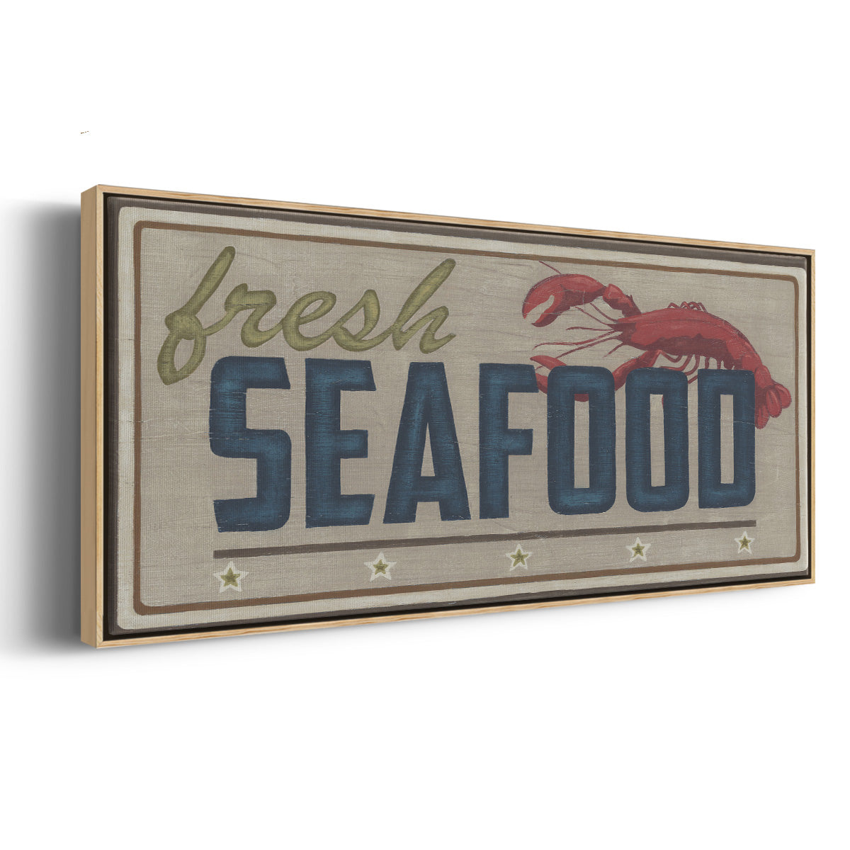 Shoreline Signs I - Floater Framed Canvas Print