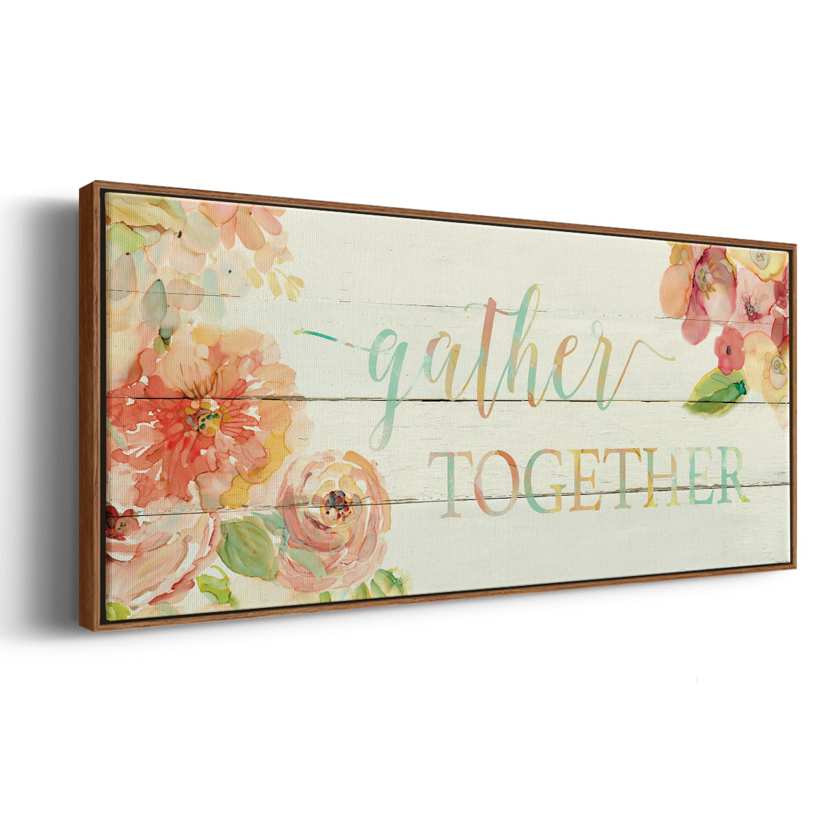 Gather Together - Floater Framed Canvas Print