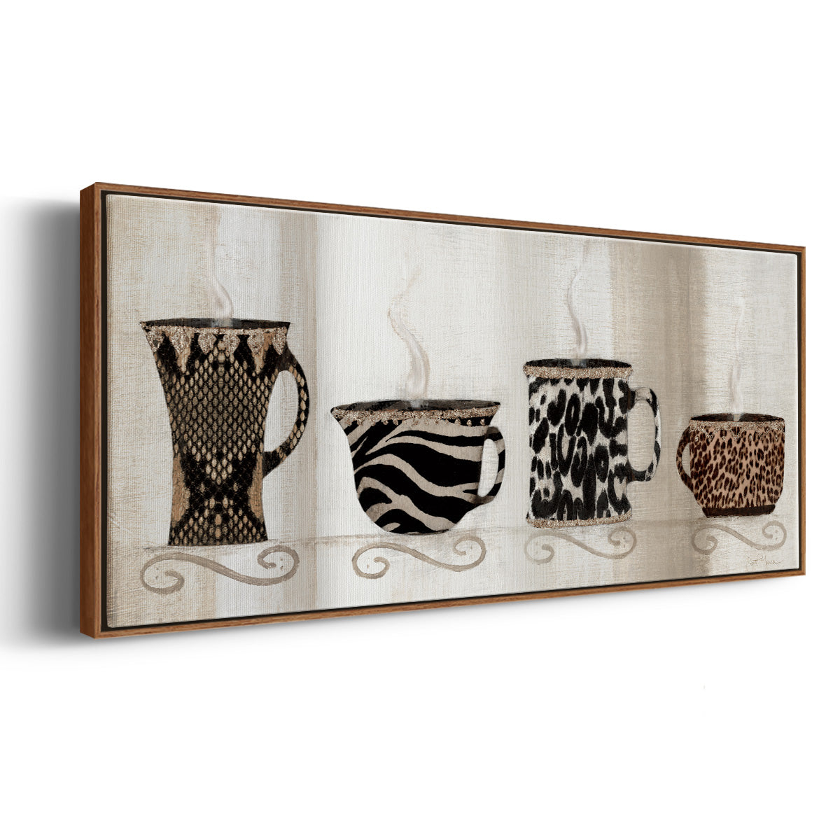 Coffee Skins II - Floater Framed Canvas Print