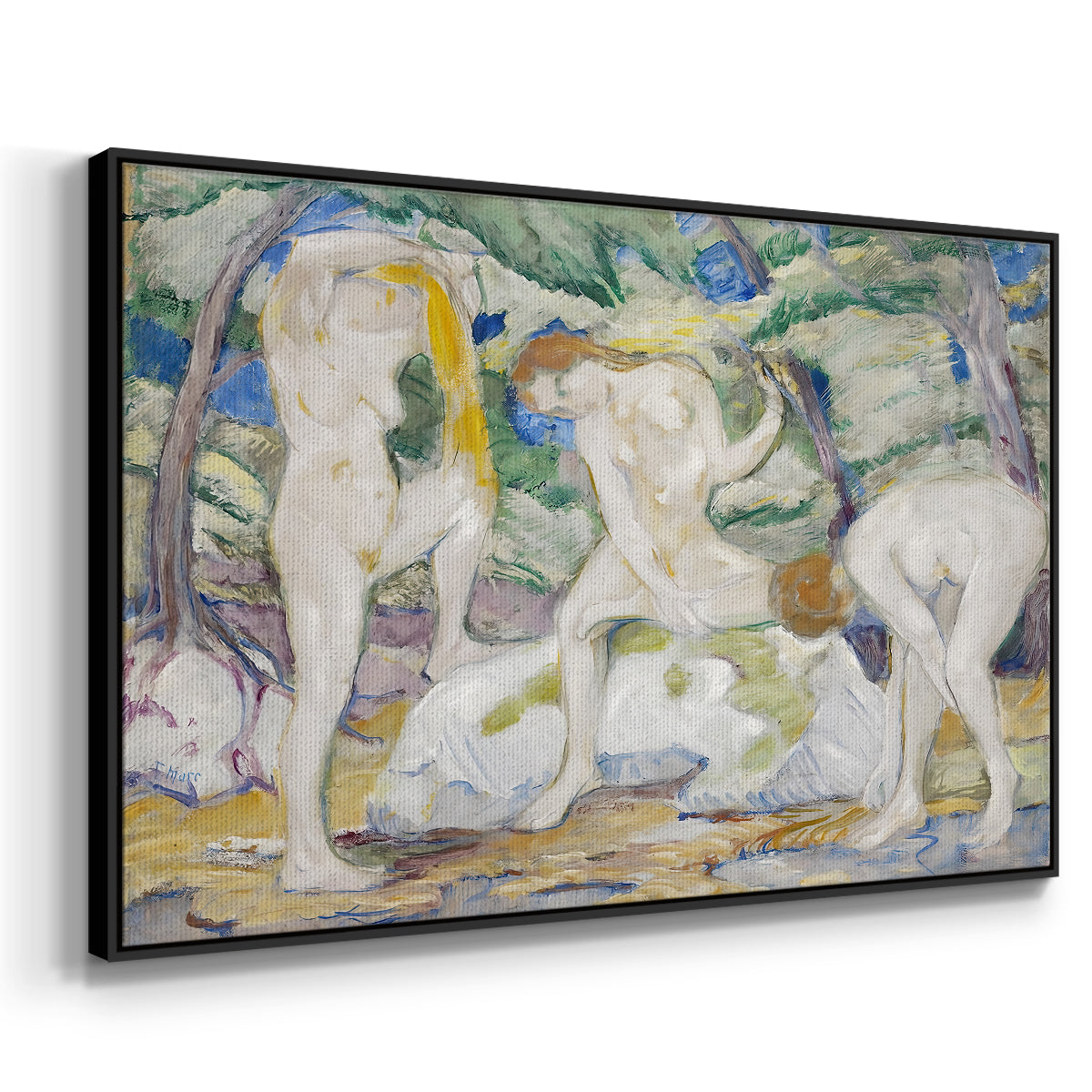Bathing Women, 1910 - Floater Framed Canvas Print