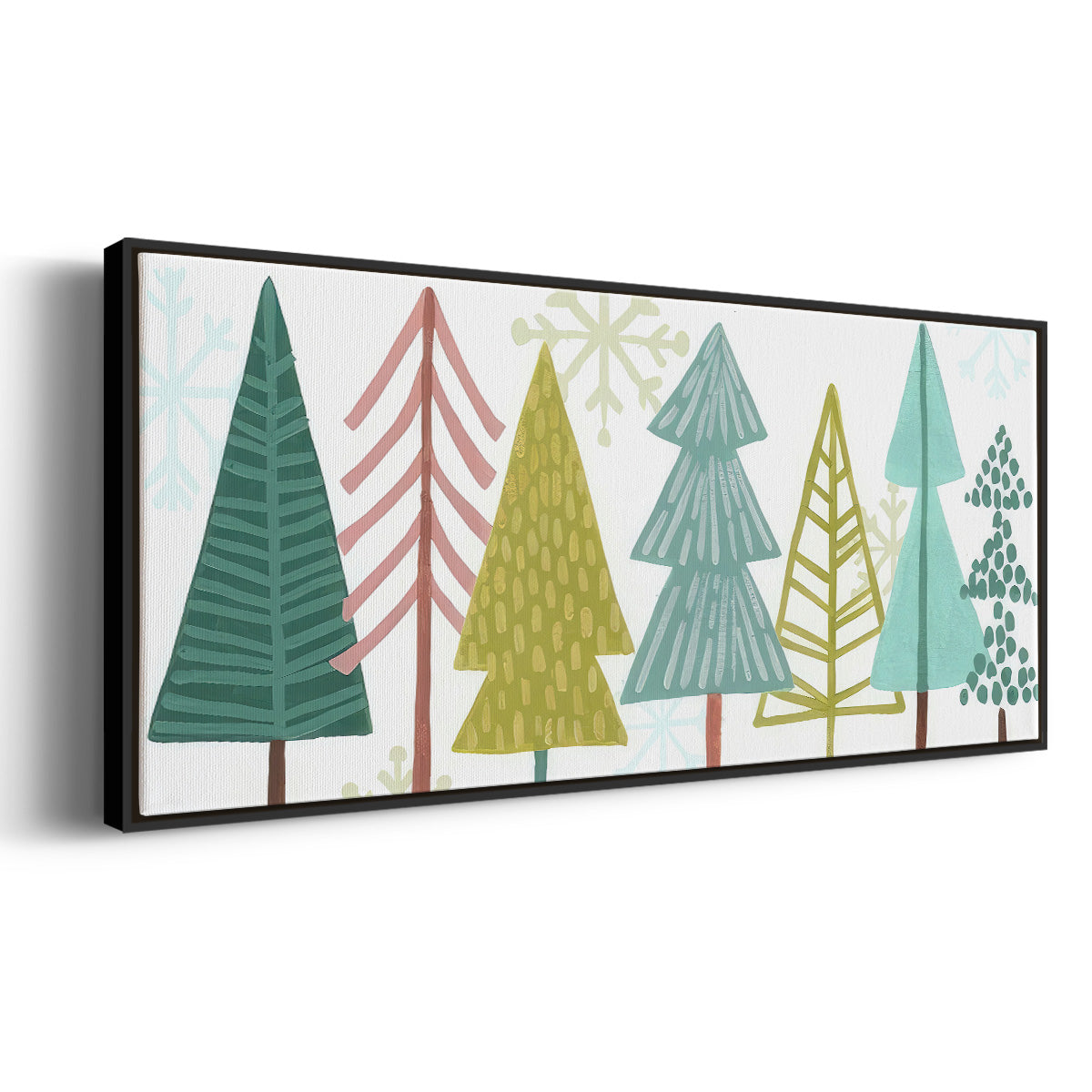 Modern Holiday Collection D - Floater Framed Canvas Print