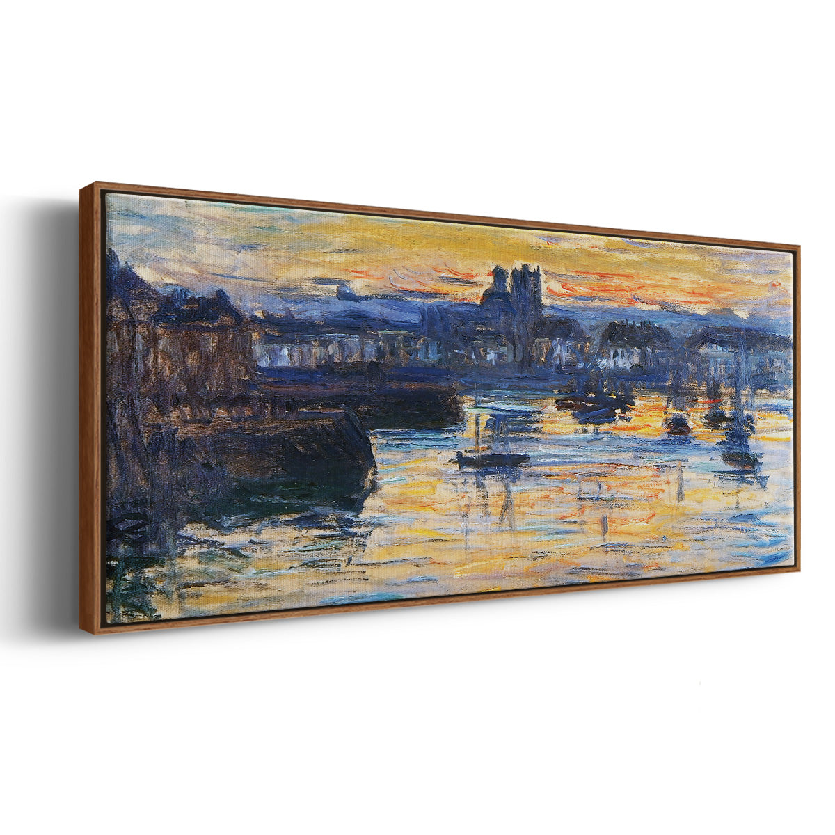 The Port of Dieppe, Evening, 1882 - Floater Framed Canvas Print