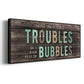 Troubles Bubbles - Floater Framed Canvas Print