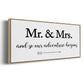 Mr. and Mrs. - Floater Framed Canvas Print