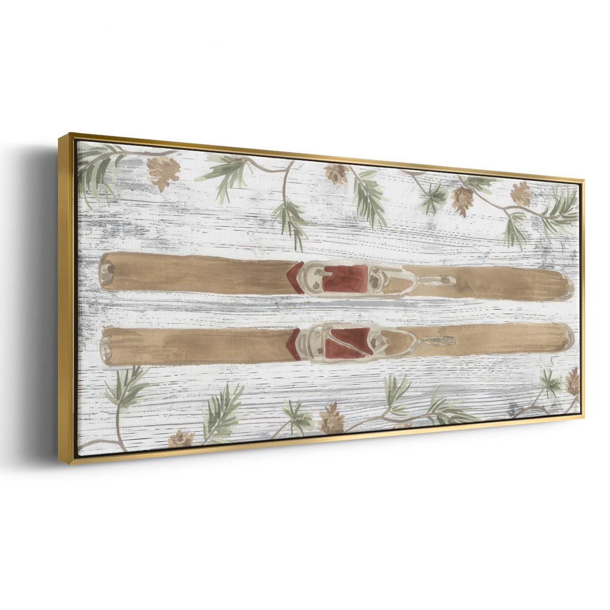 Pinecone Lodge Collection D - Floater Framed Canvas Print