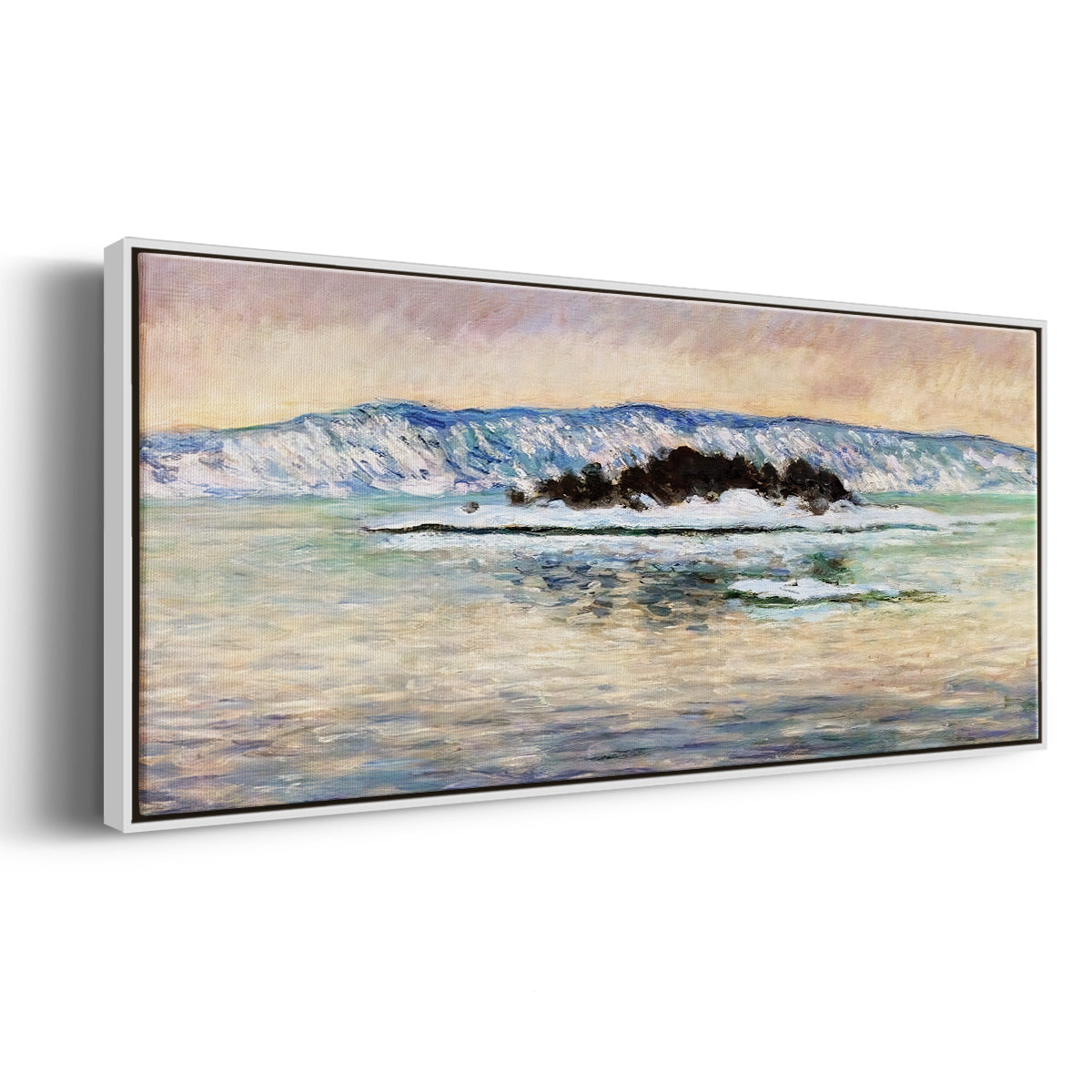 The Fjord, Near Christiania, 1893 - Floater Framed Canvas Print