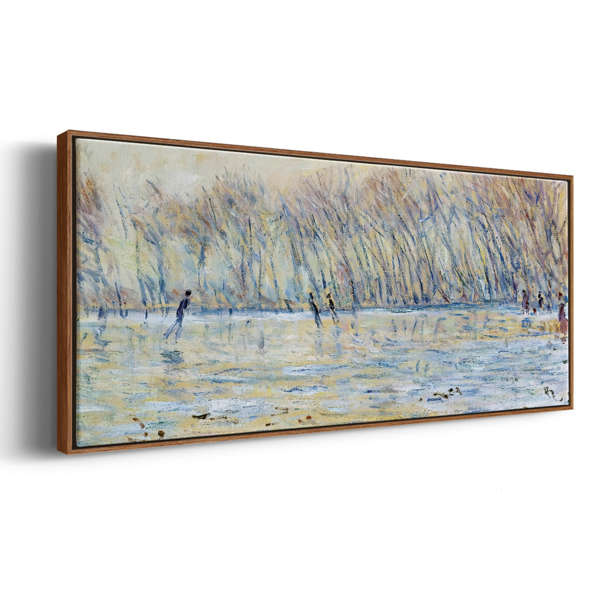 Skaters at Giverny, 1899 - Floater Framed Canvas Print