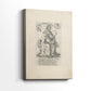 Side view of a canvas art print of a detailed illustration with subtle texture and minimal depth, showing gallery-wrapped depth.