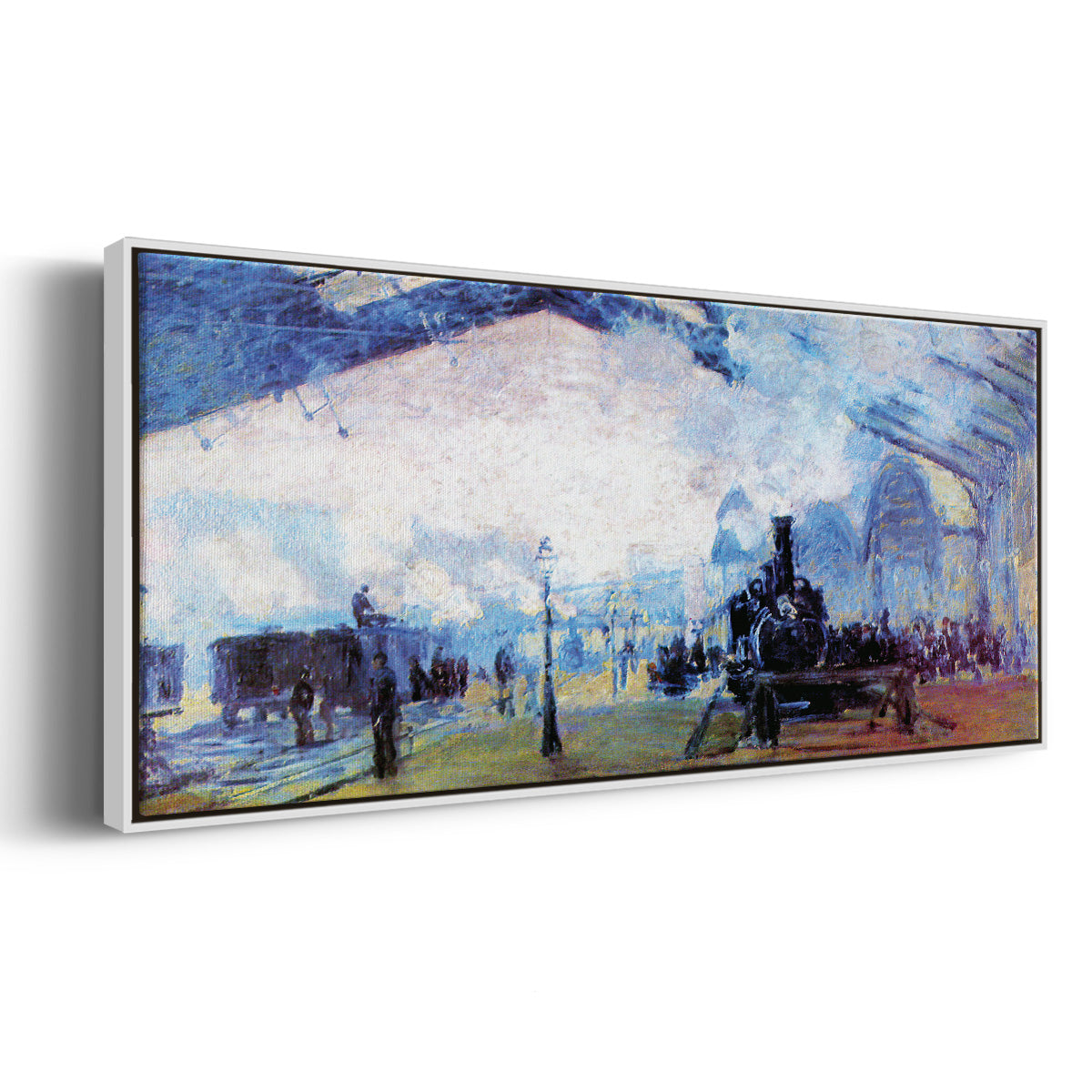 Saint Lazare Station in Paris - Floater Framed Canvas Print