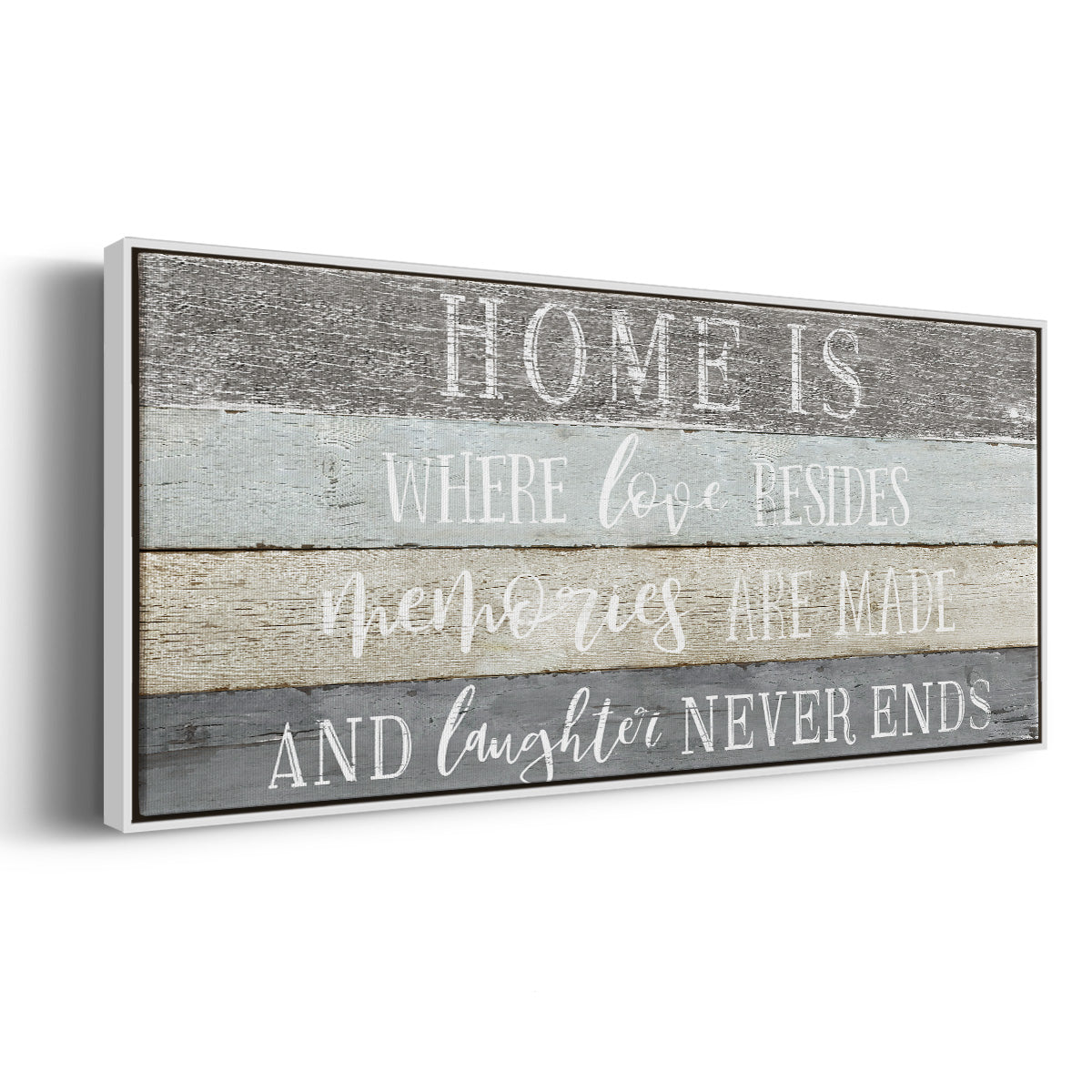 Home Is Where - Floater Framed Canvas Print