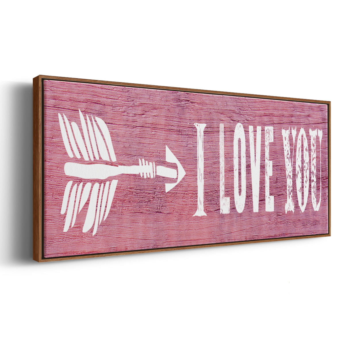 I Love You - Floater Framed Canvas Print