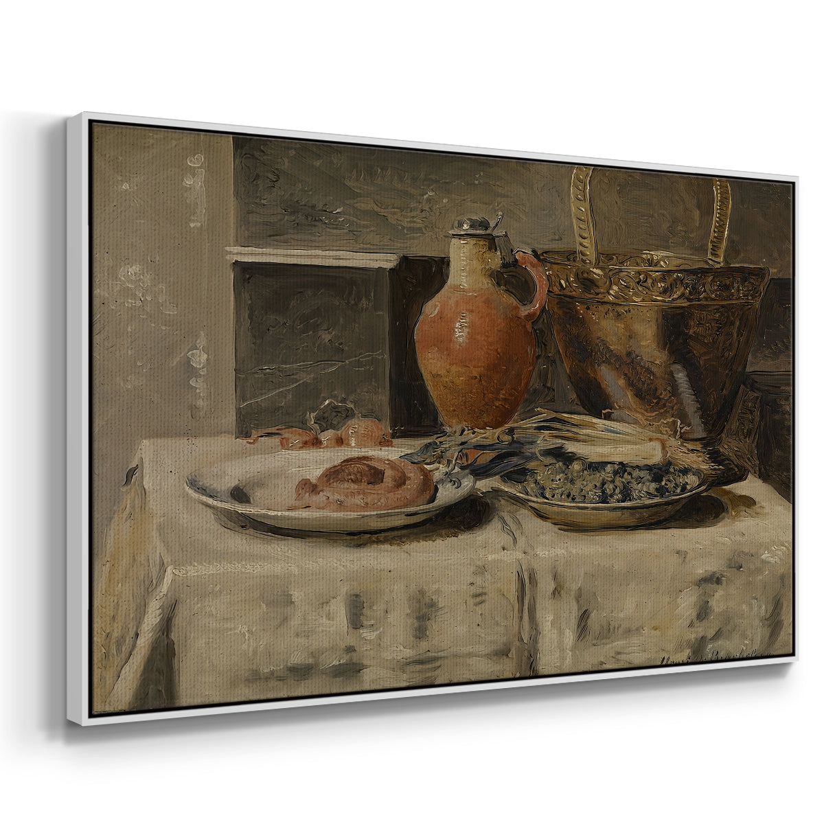 Still Life with Jar, c. 1881-1885 - Floater Framed Canvas Print
