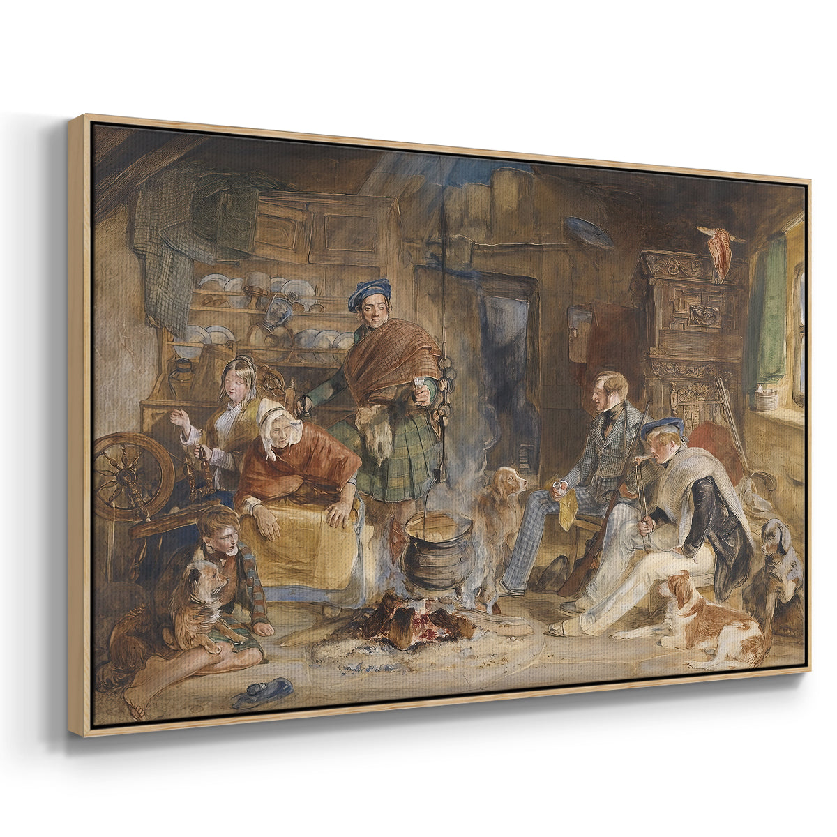 Highland Hospitality, 1832 - Floater Framed Canvas Print