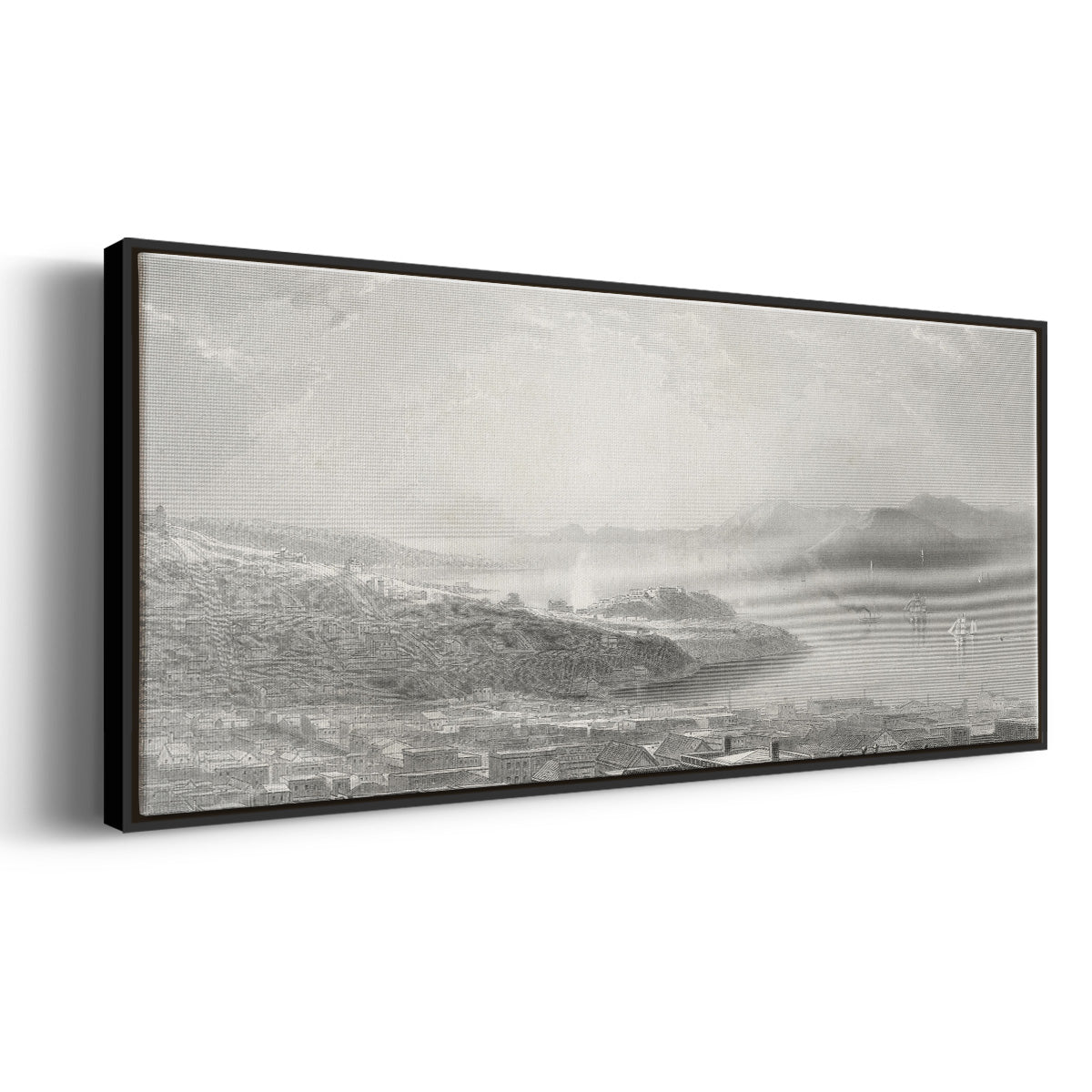 Golden Gate - Floater Framed Canvas Print