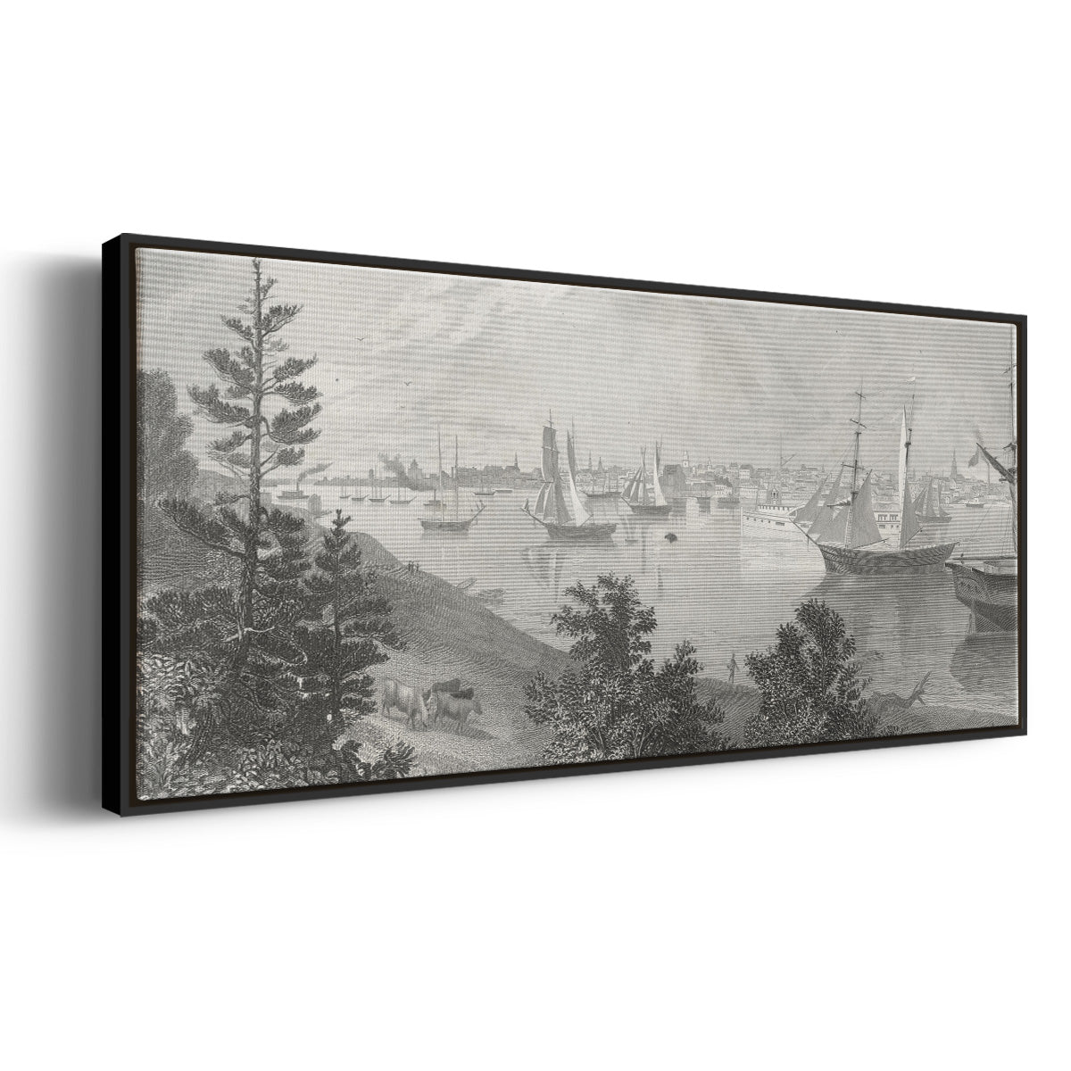 City of Detroit - Floater Framed Canvas Print