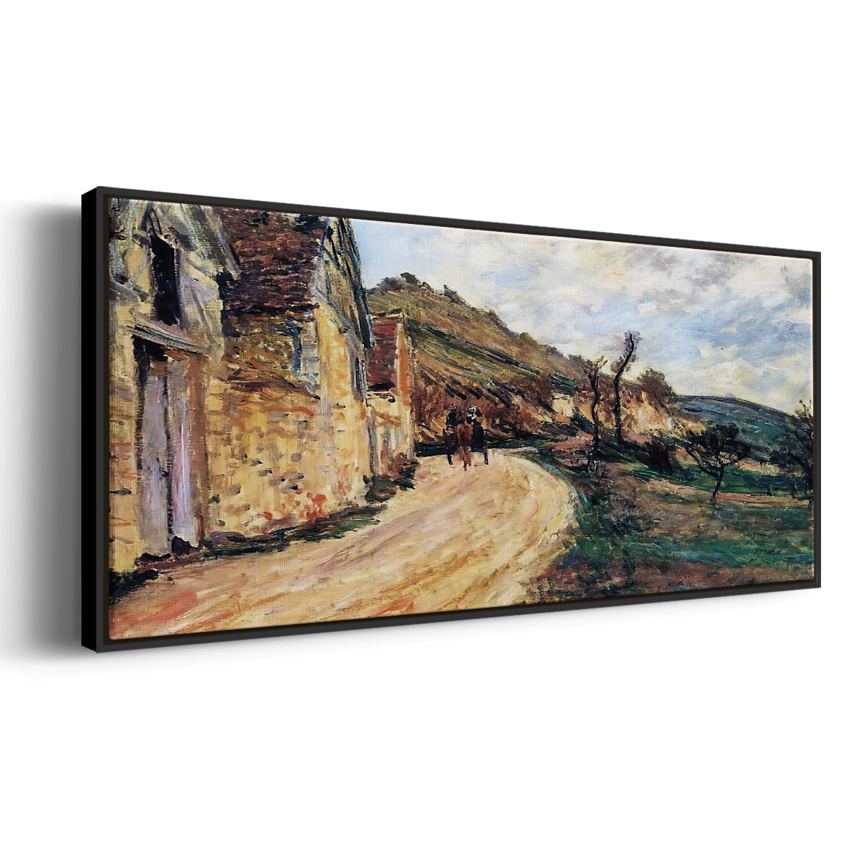The Road in Giverny, 1885 - Floater Framed Canvas Print