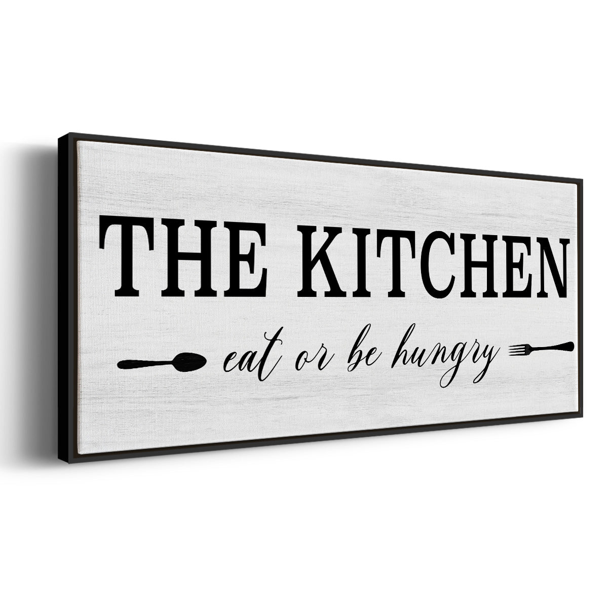 Eat Or Be Hungry - Floater Framed Canvas Print