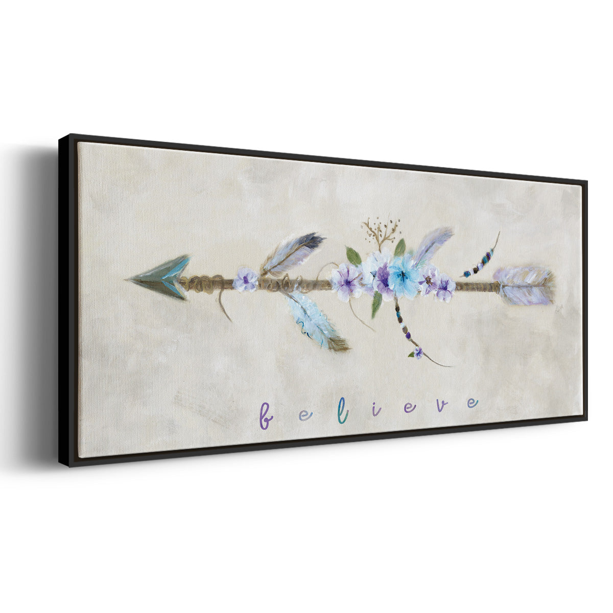 Boho Arrow I - Floater Framed Canvas Print