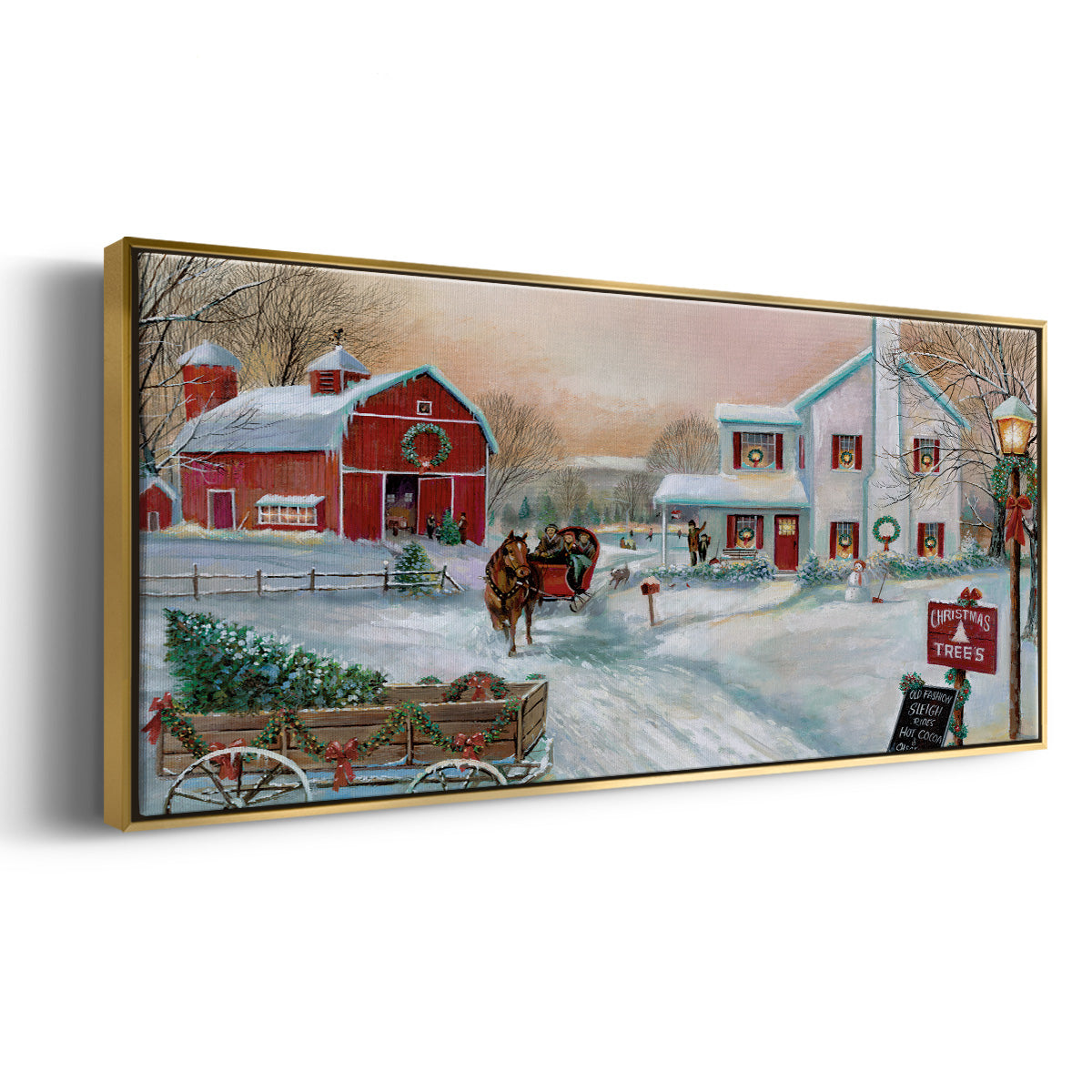 Christmas Tree Farm - Floater Framed Canvas Print