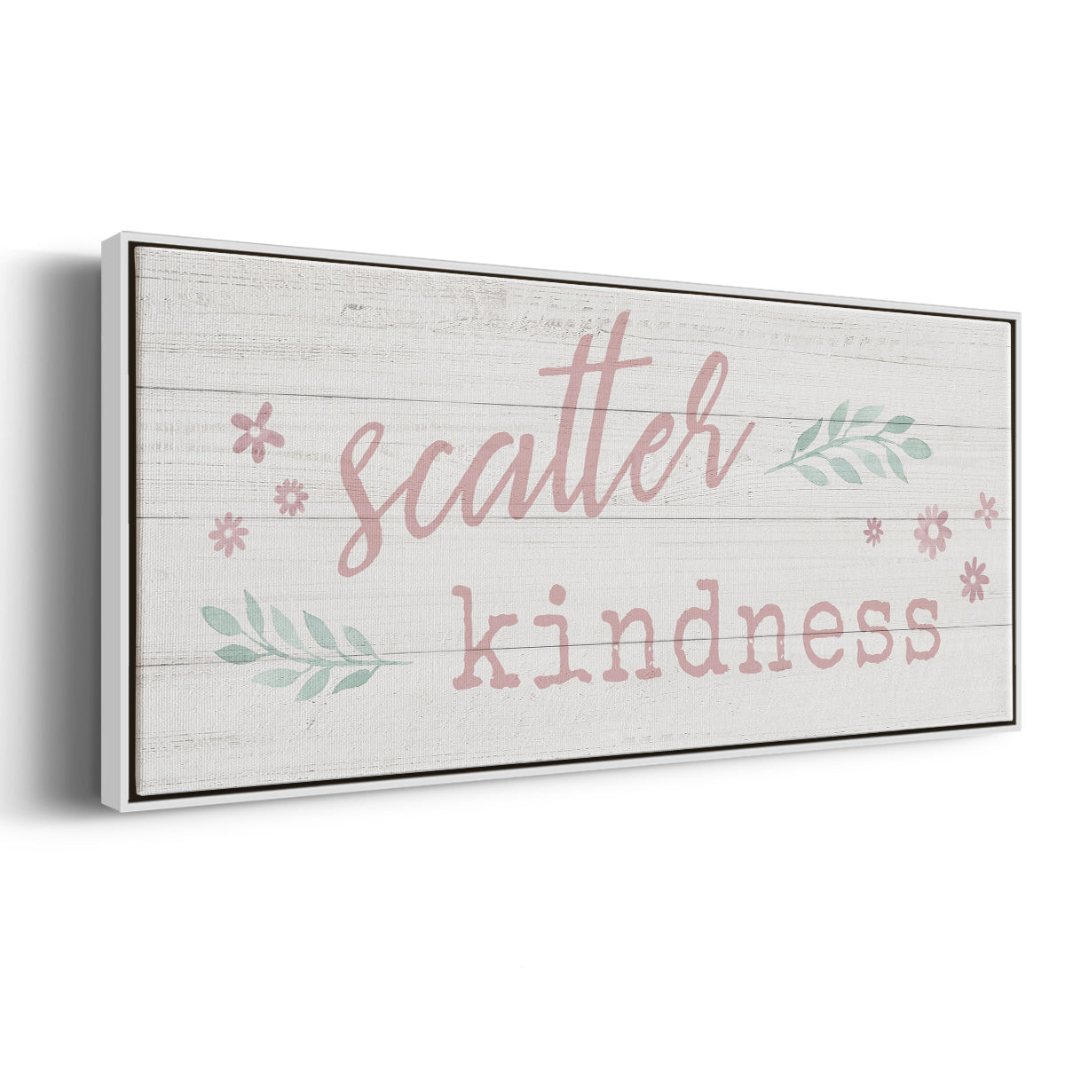 Scatter Kindness - Floater Framed Canvas Print