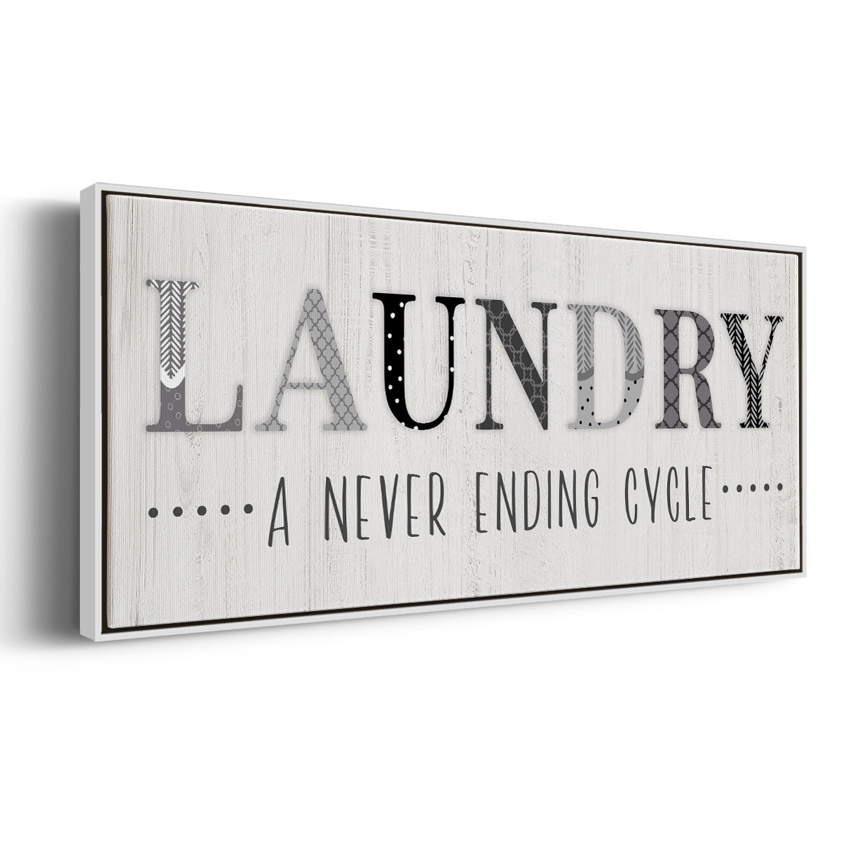 Never Ending - Floater Framed Canvas Print