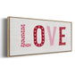 Patterned Love - Floater Framed Canvas Print