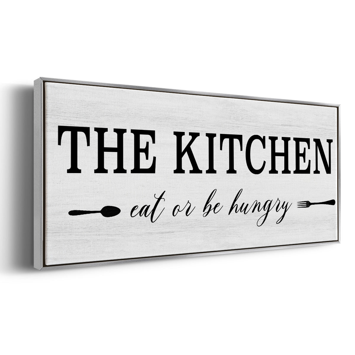Eat Or Be Hungry - Floater Framed Canvas Print