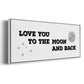 To the Moon and Back - Floater Framed Canvas Print