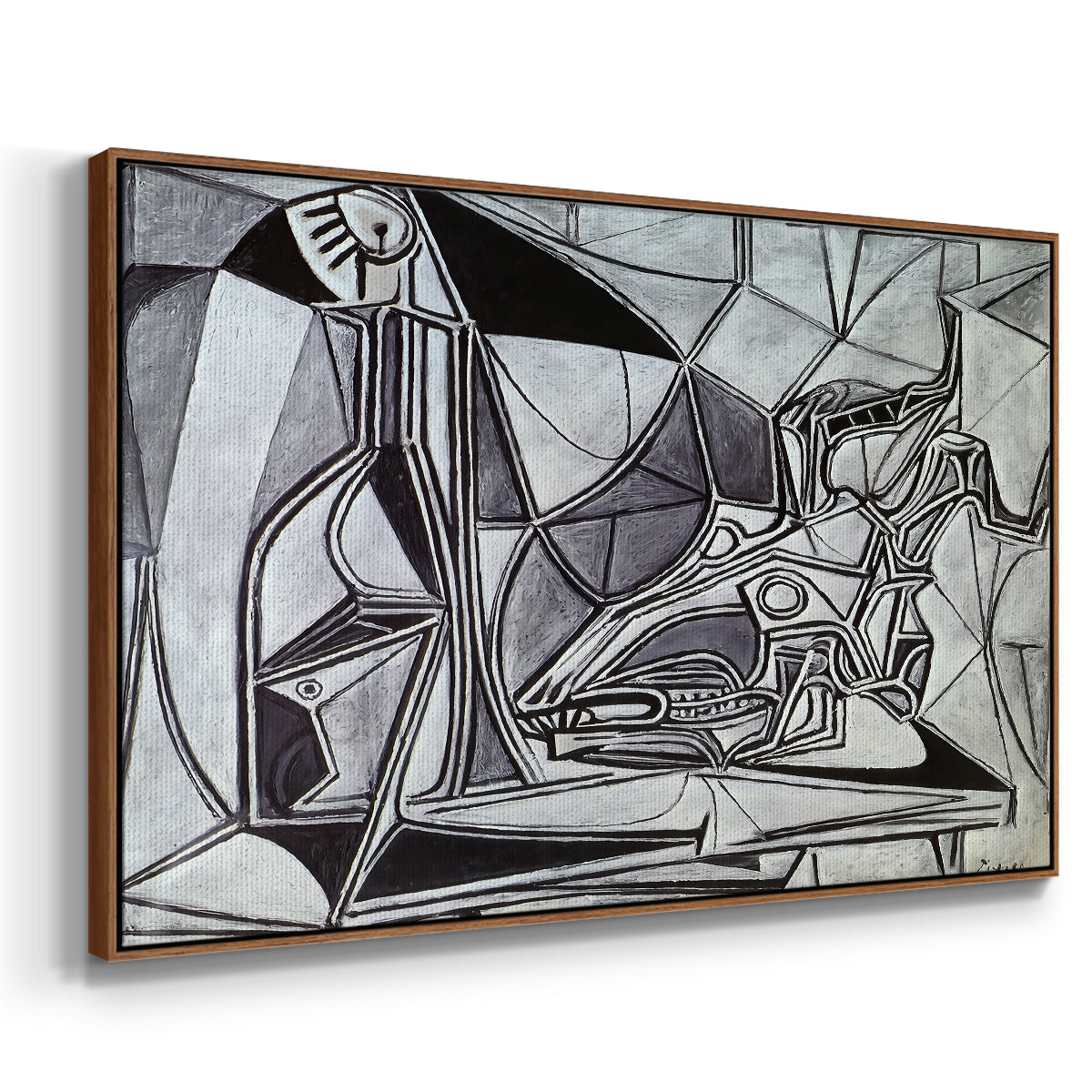 Goat's Skull, Bottle and Candle, 1952 - Floater Framed Canvas Print