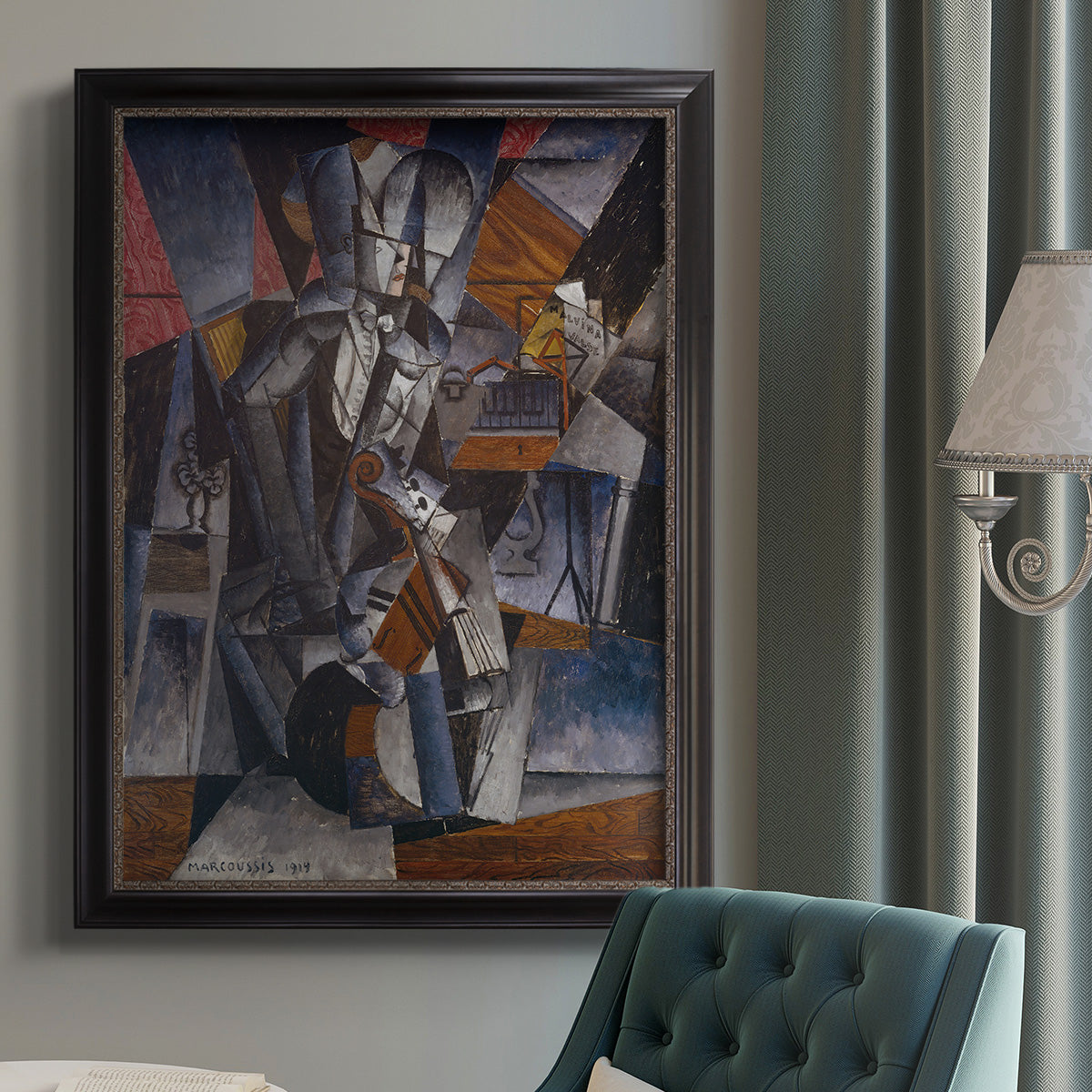 The Musician - Ornate Framed Canvas Print