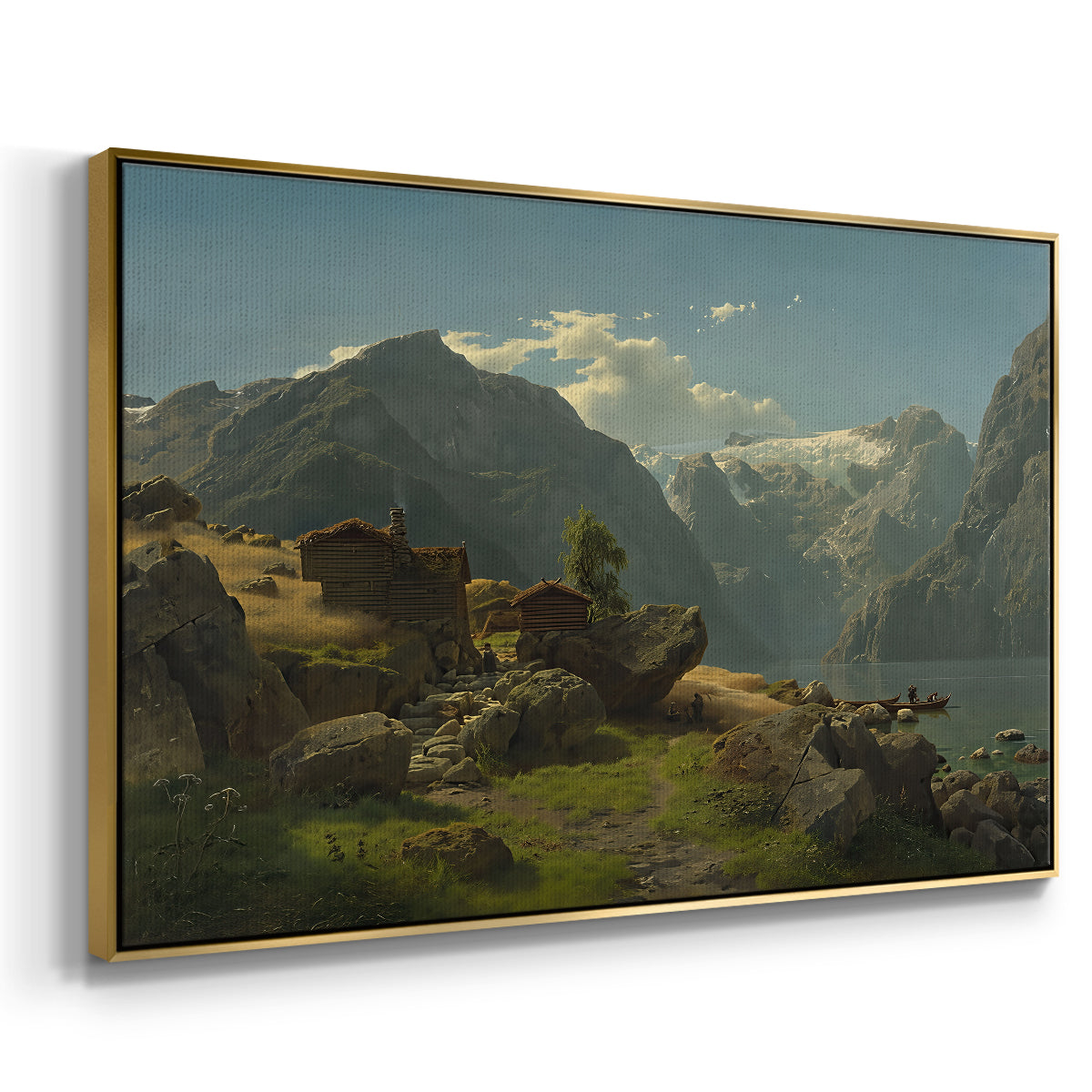 Balestrand, 1848 - Floater Framed Canvas Print