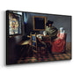 The Glass of Wine, c. 1660 - Floater Framed Canvas Print