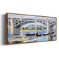 The Bridge Over the Seine, 1874 - Floater Framed Canvas Print