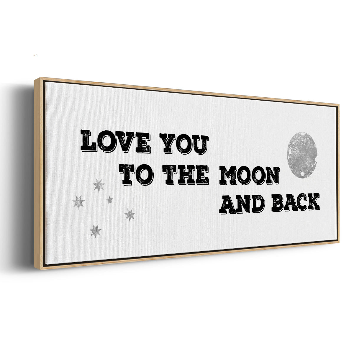 To the Moon and Back - Floater Framed Canvas Print