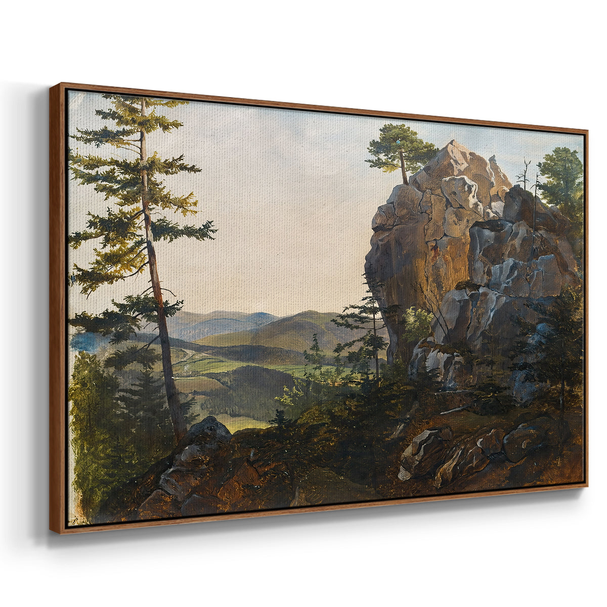 Landscape with the Balbersteine near Miesenbach, 1839 - Floater Framed Canvas Print