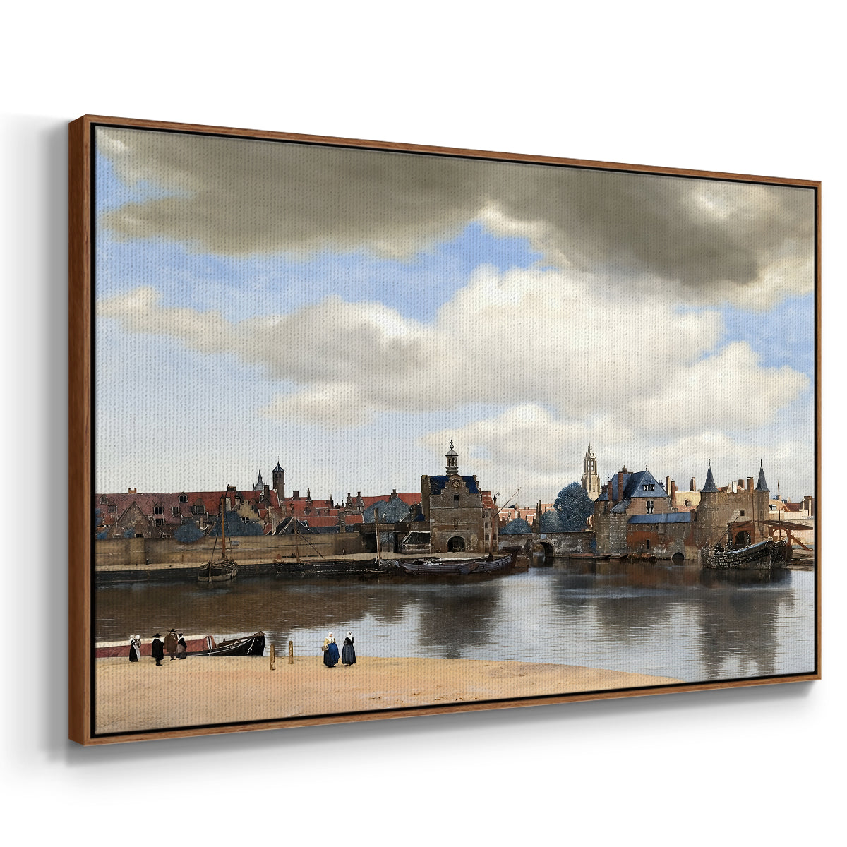 View of Delft, c. 1660-1661 - Floater Framed Canvas Print
