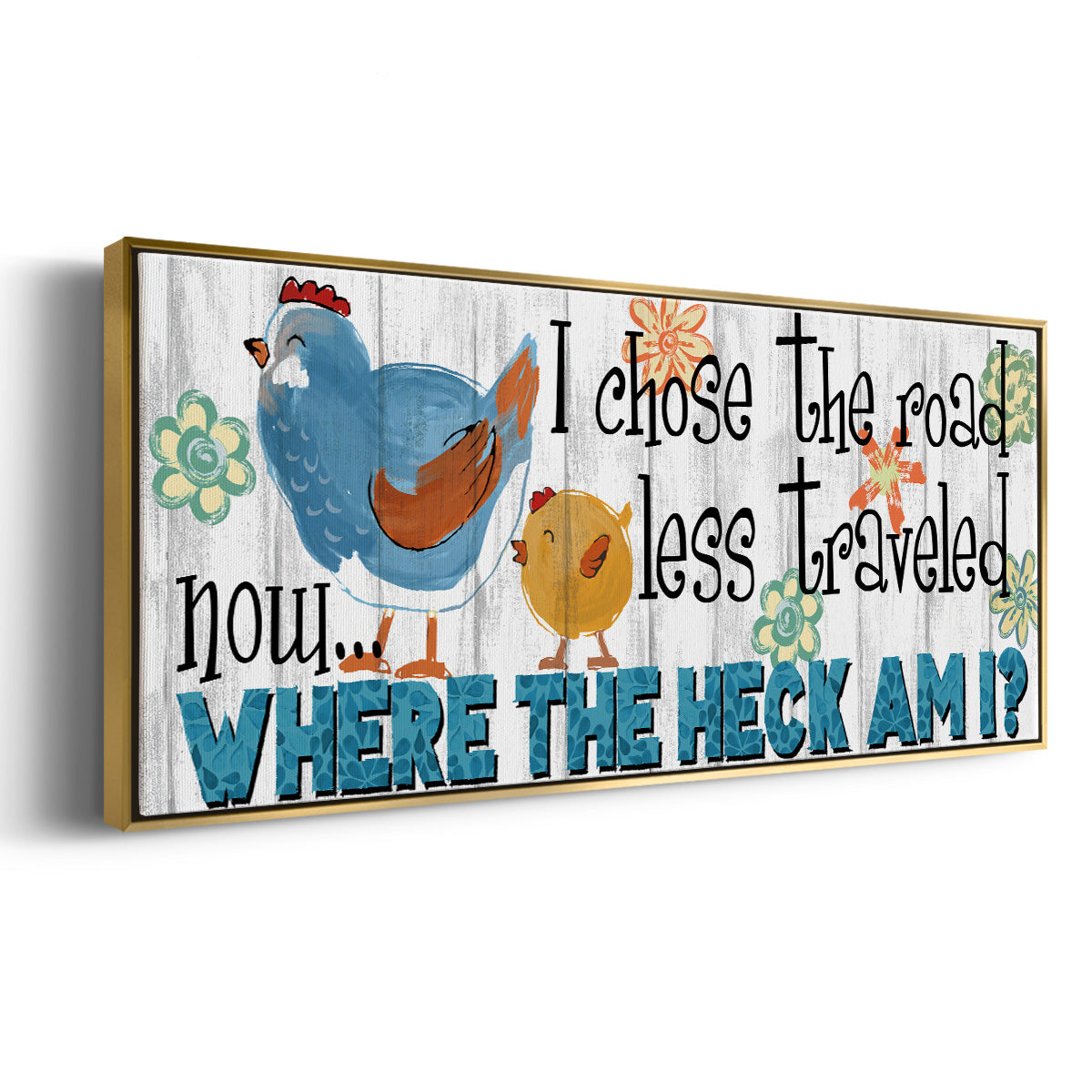 The Road Less - Floater Framed Canvas Print
