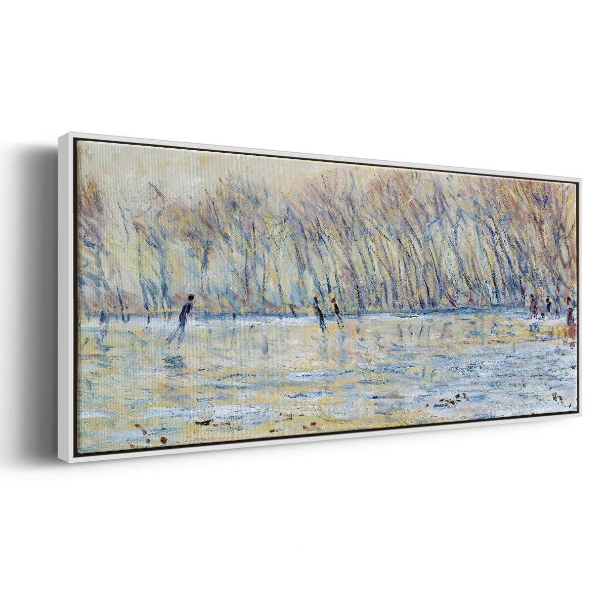 Skaters at Giverny, 1899 - Floater Framed Canvas Print
