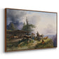 An Alpine Farm on the Untersberg, 1835 - Floater Framed Canvas Print