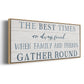 Family and Friends Gather - Floater Framed Canvas Print